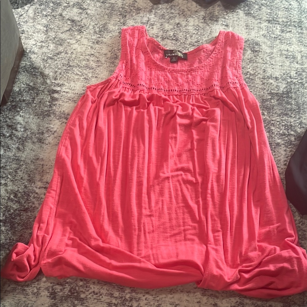 Suzanne Betro pink tank top size small